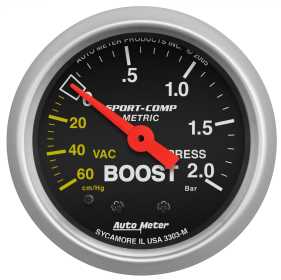 Sport-Comp™ Mechanical Boost/Vacuum Gauge 3303-M